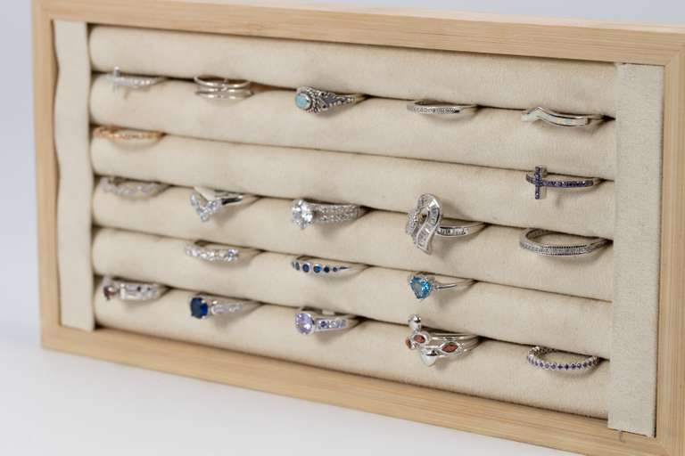 Curated Lot of 20 .925 Sterling Silver Rings in Various Styles & Sizes