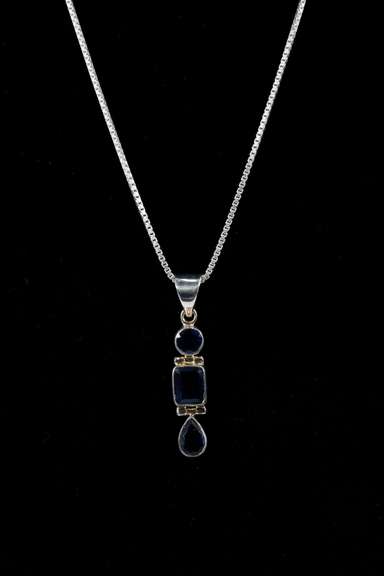 Sterling Silver Iolite Pendant