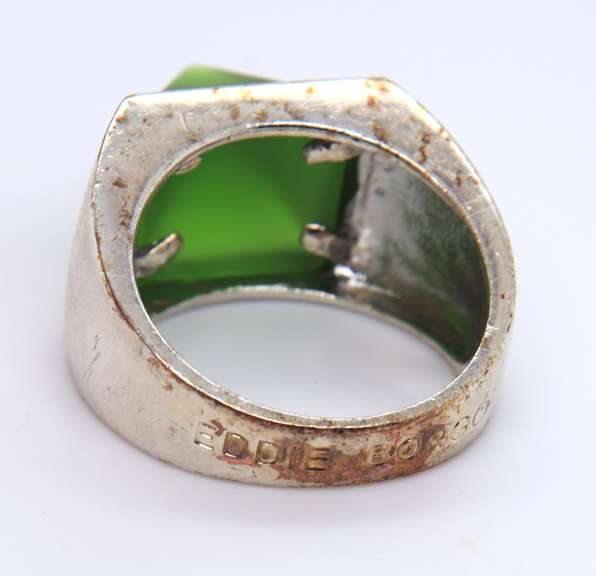 Eddie Borgo Green Stone Pyramid Ring