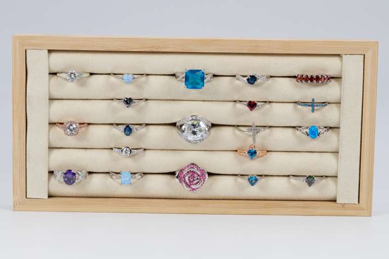 Sterling Silver .925 Ring Lot of 20 RIngs Various Sizes and Styles