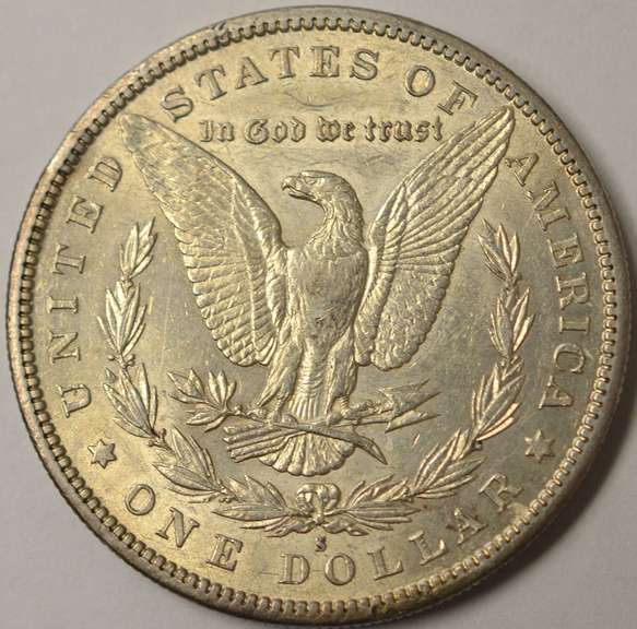 1887-S Morgan Silver Dollar, Circulated.