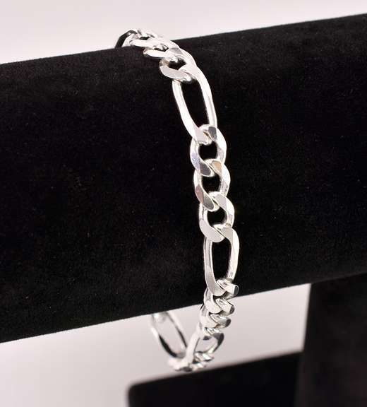 Figaro Sterling Silver Bracelet