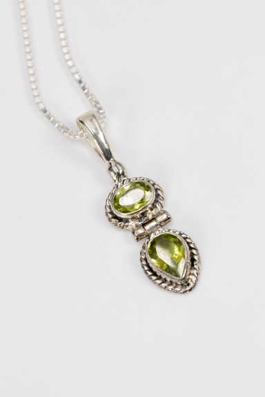 Sterling Silver Peridot Pendant