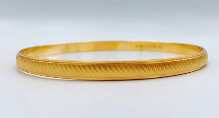 21kt Solid Yellow Gold Bangle Bracelet