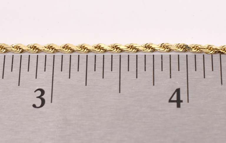 Luxurious Extra Long Rope Chain Necklace in 14K Yellow Gold