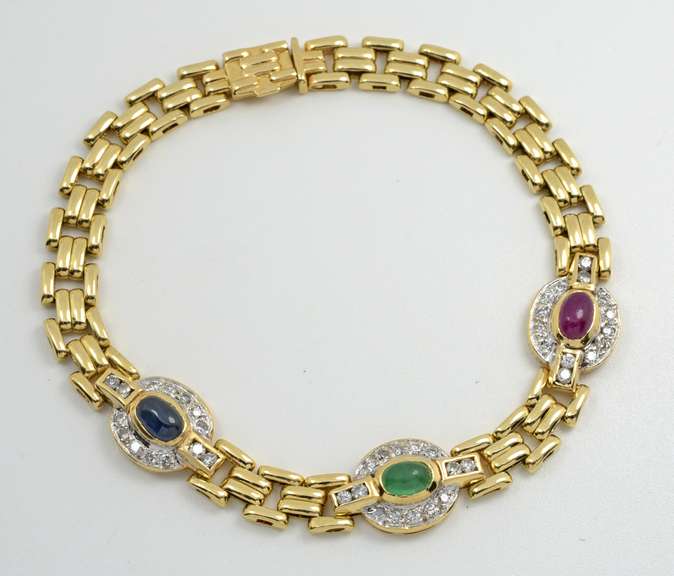 Pretty 14k Bracelet with Color