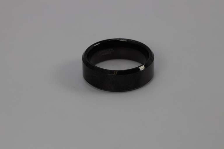 8mm Rose Black Finish Tungsten Carbide Wedding Band Size 10
