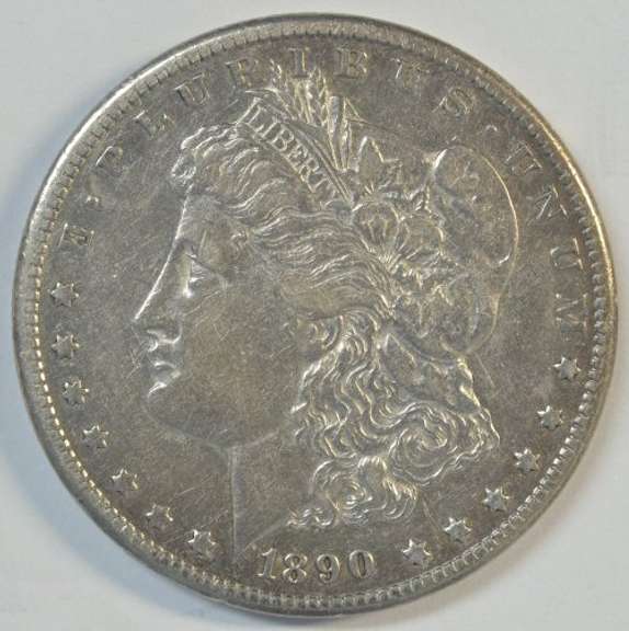 Very high end 1890-CC Morgan Silver Dollar. Key date