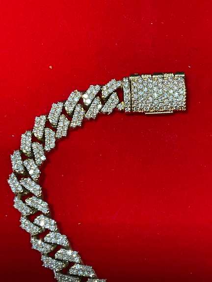 CERTIFIED BRAND NEW MEN'S CUBA LINK DIAMOND BRACELET