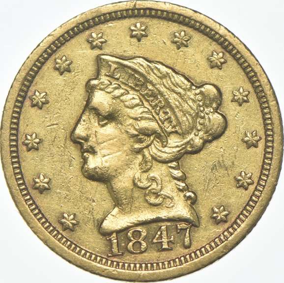 1847-C $2.50 Liberty Head Gold Quarter Eagle