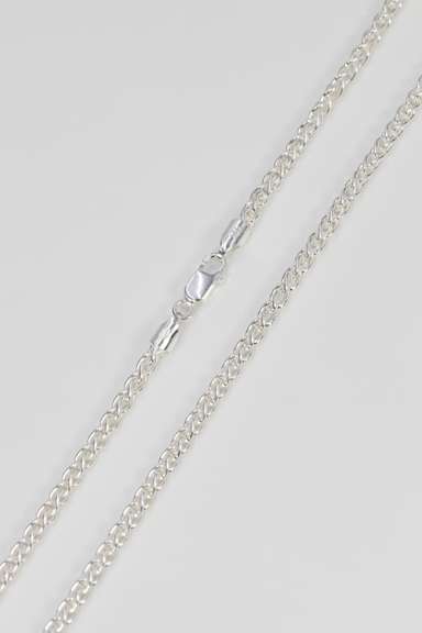 .925 Italian Sterling Silver 3.4mm Wheat Chain Necklace 24 Inches