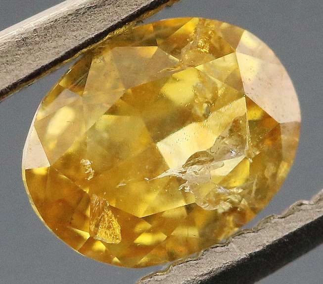 Rare .23ct oval cut yellow Diamond