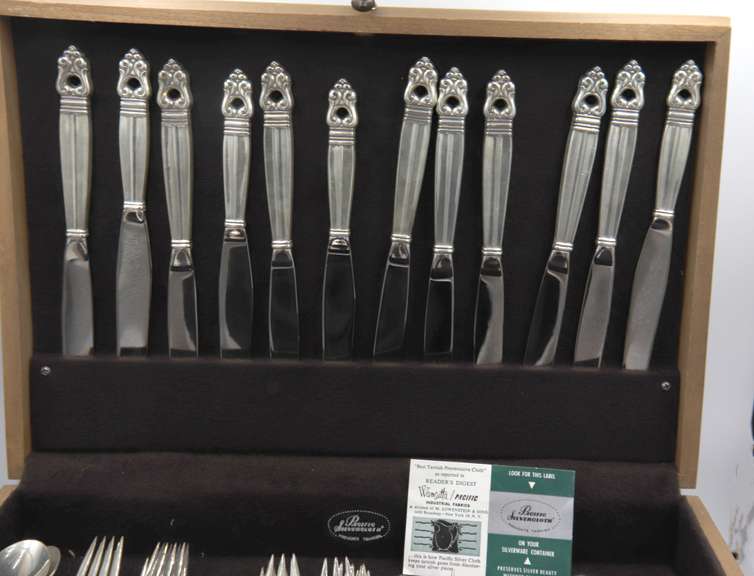Royal Danish Silverware Set of 57 Pieces