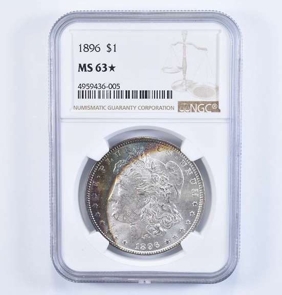 MS63* 1896 Morgan Silver Dollar - Graded NGC
