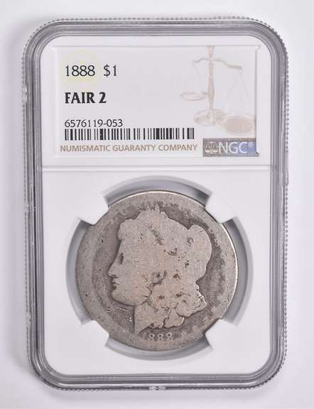 FAIR 2 1888 Morgan Silver Dollar NGC Lowball Low Ball