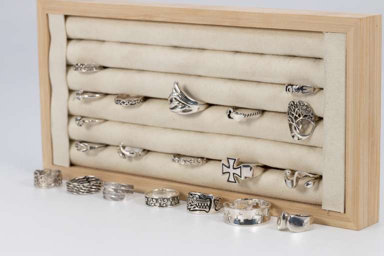 .925 Sterling Silver Curated 20 Ring Lot Various Sizes & Styles