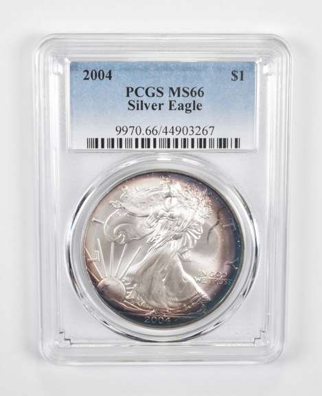 MS66 2004 American Silver Eagle - Graded PCGS