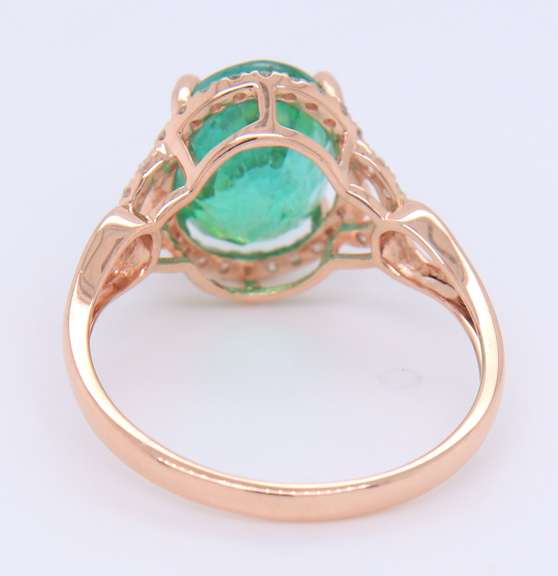 Gorgeous Yellow Gold Apatite and Single Cut Diamond Ring