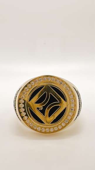 Men's 14kt Solid Yellow Gold & CZ Ring
