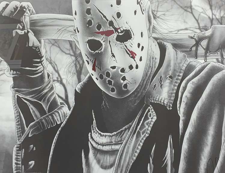 Friday the 13th Cory Smith Hand Colored Print