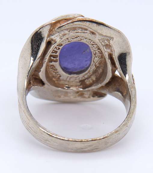 Vintage 925 Sterling Silver Lapis Ring