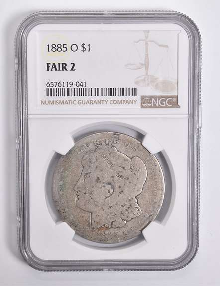 FAIR 2 1885-O Morgan Silver Dollar NGC Lowball Low Ball