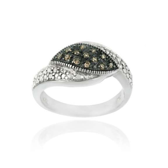 Champagne Diamond Pave Ring