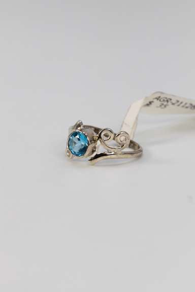 Sterling Silver Blue Topaz Gemstone Ring