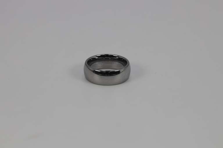 8mm Mirror Finish Tungsten Carbide Wedding Band Size 9