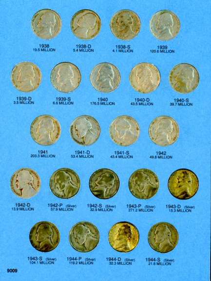 Set of Jefferson Nickels in Album