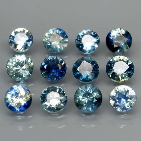 Natural 3.36ct blue Sapphire set with multiple hues