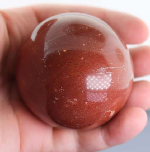 Attention grabbing 1,296ct Red Jasper sphere