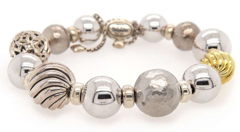 David Yurman Elements Bead Bracelet in 18K and Sterling Silver