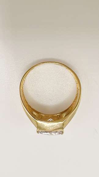 Men's 14kt Solid Yellow Gold & CZ Ring