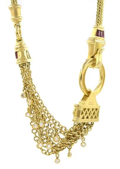 Seidengang Diamond and Gemstone Necklace in 18K