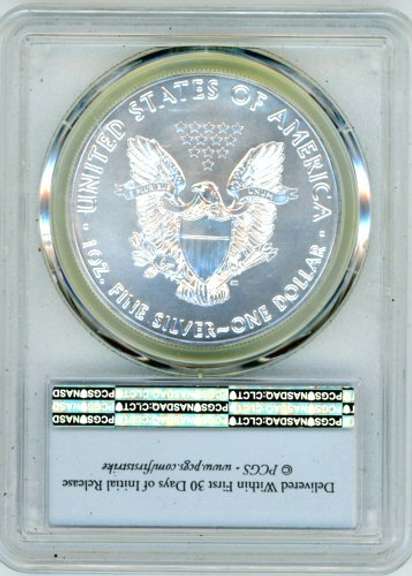 2017 BU US Silver Eagle in PCGS MS70 First Strike