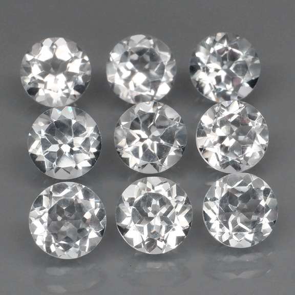 Glittering 9.12ct diamond white Topaz set