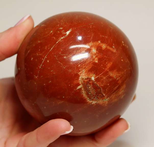 Attention grabbing 3,905ct Red Jasper sphere