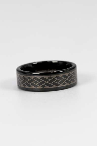 Men's Tungsten Carbide Celtic Weave Wedding Band Comfort Fit Ring Size 11