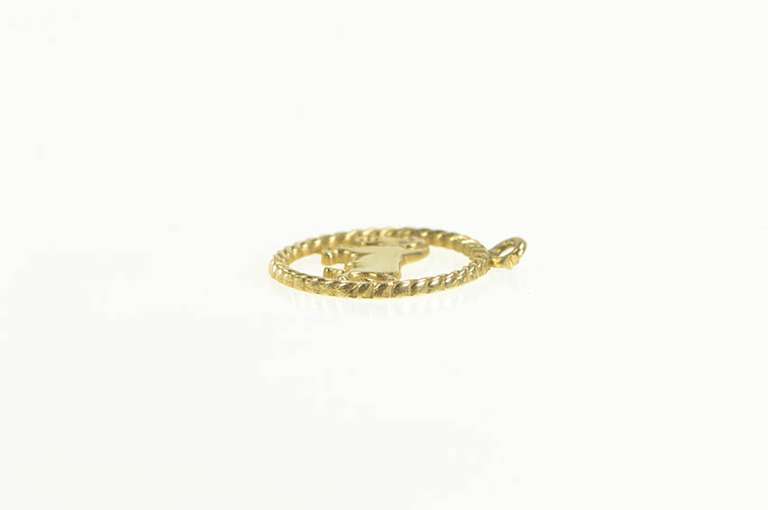 14K Yellow Gold Taurus Bull Astrology Zodiac Sign Symbol Charm/Pendant