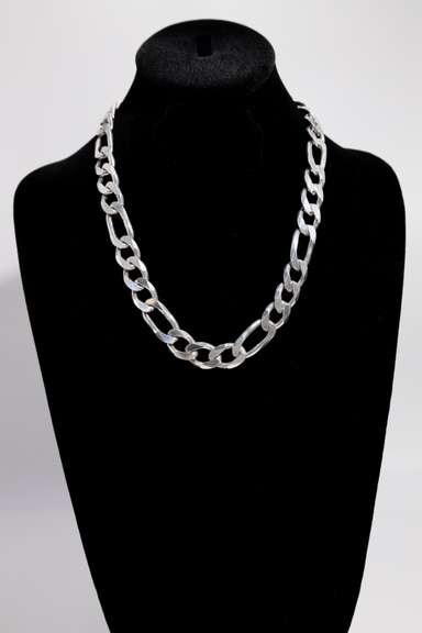 Sterling Silver 12.5mm Figaro Link Chain 20 Inch