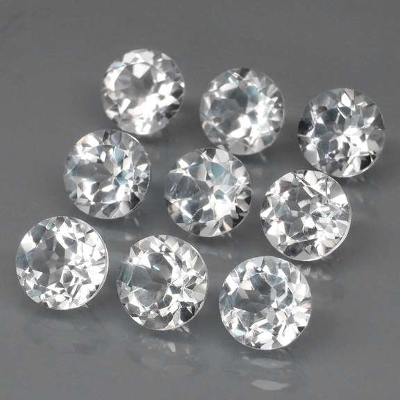 Glittering 9.12ct diamond white Topaz set