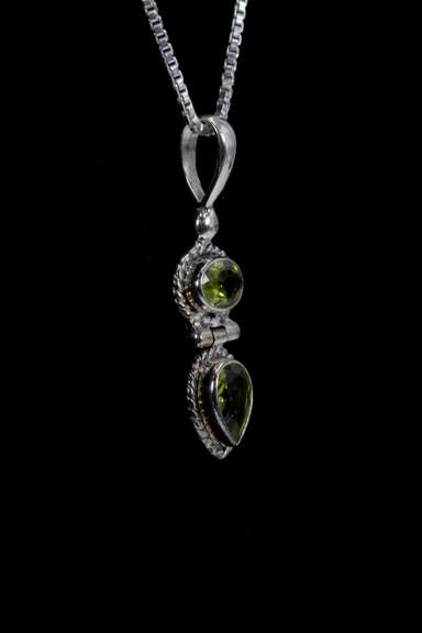 Sterling Silver Peridot Pendant