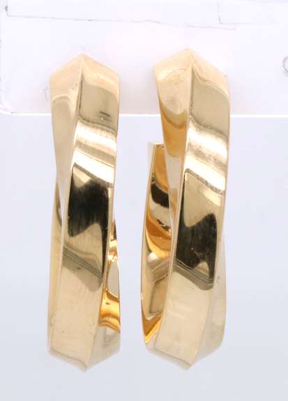 Tiffany & Co. Polished Oval Twisted Hoop Earrings
