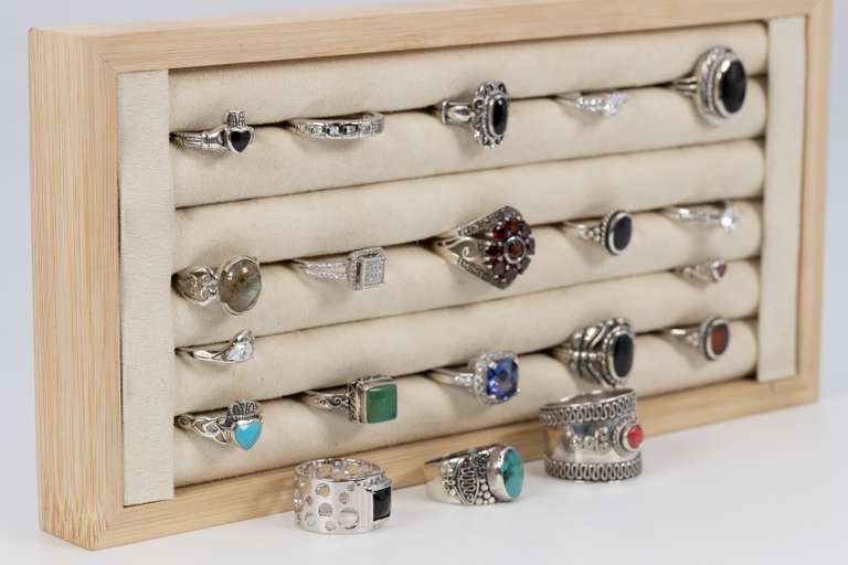 .925 Sterling Silver Curated 20 Ring Lot Various Sizes & Styles