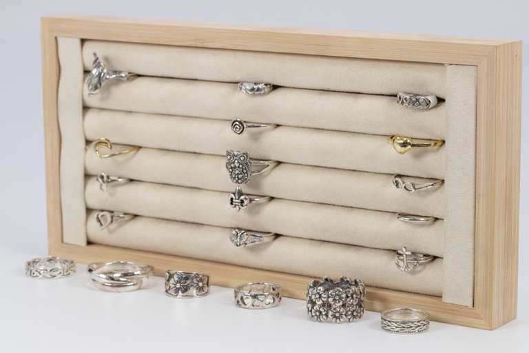 .925 Sterling Silver Curated 20 Ring Lot Various Sizes & Styles