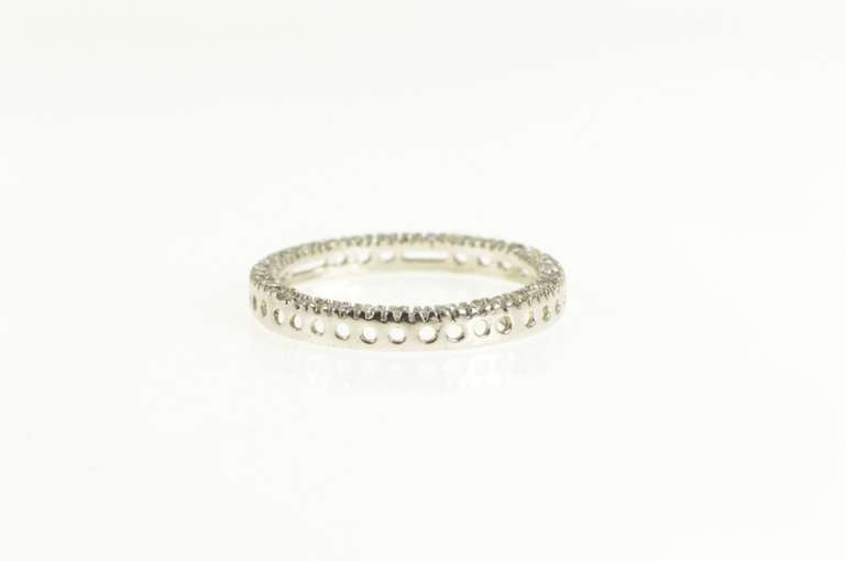 10K White Gold Diamond Encrusted Circle Journey Symbol Pendant