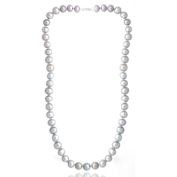 Gray Freshwater Cultured 8-9mm Pearls Necklace
