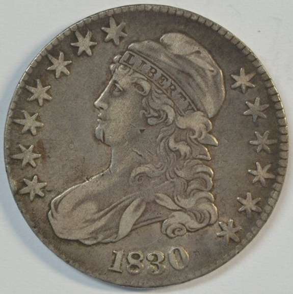 Very sharp 1830 Capped Bust Half Dollar