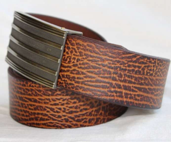 Casual Leather Belt 1 1/2 Inch Wide, Made In Italy